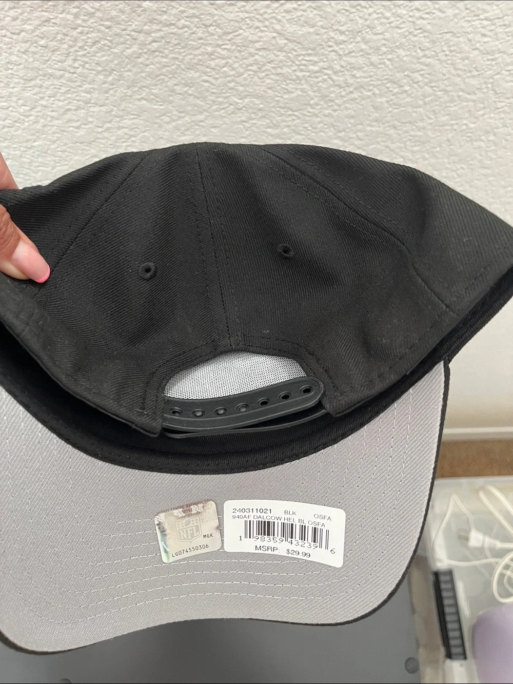 New Era Black Dallas Cowboys Football 9FORTY Adjustable Hat